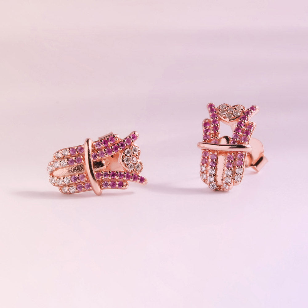 Ethereal Fade 925 Silver Rose Gold Earrings