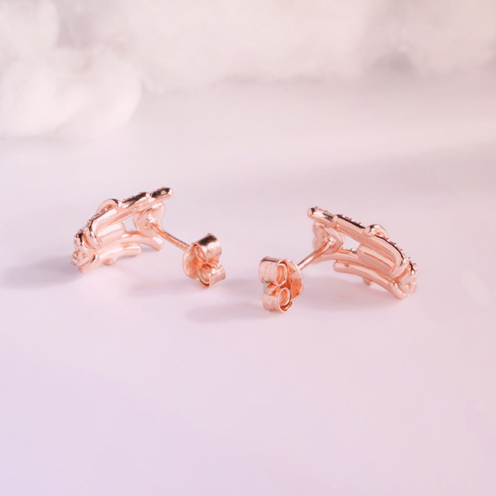 Ethereal Fade 925 Silver Rose Gold Earrings
