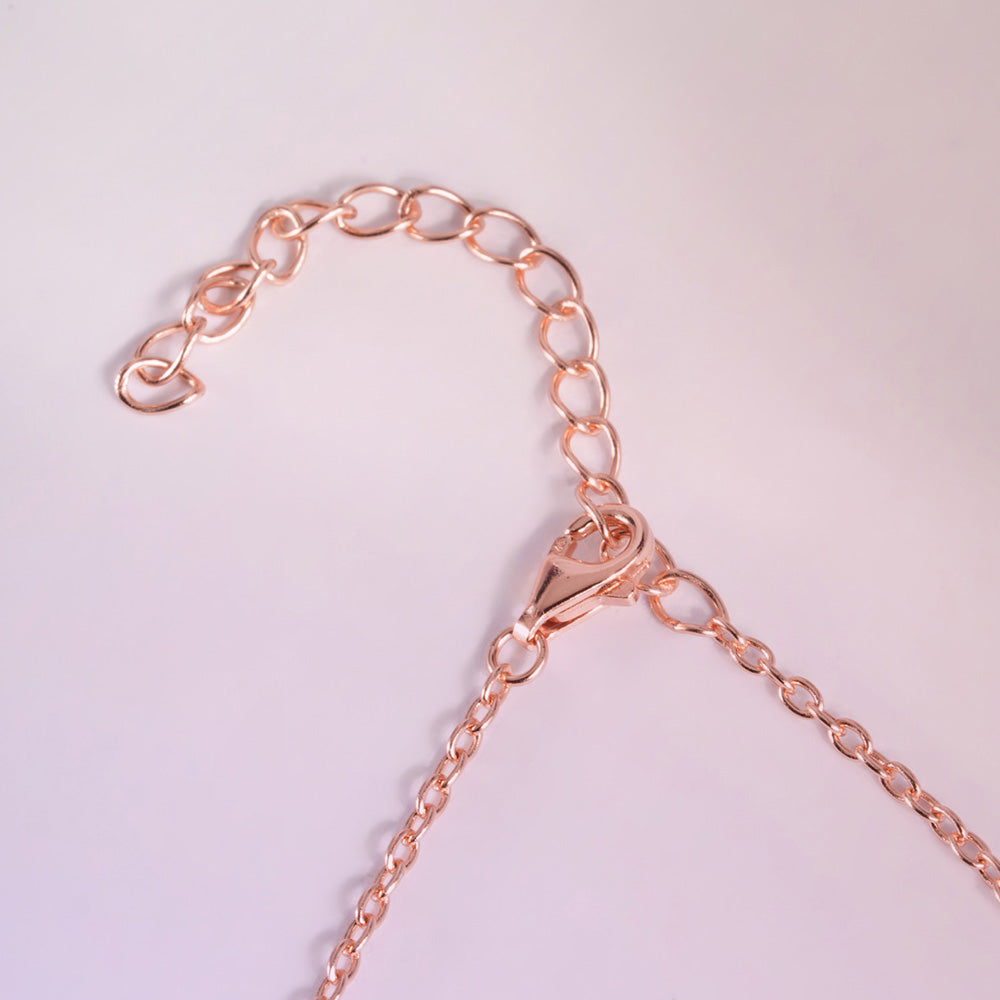 Pinned with Love 925 Silver Rose Gold Necklace