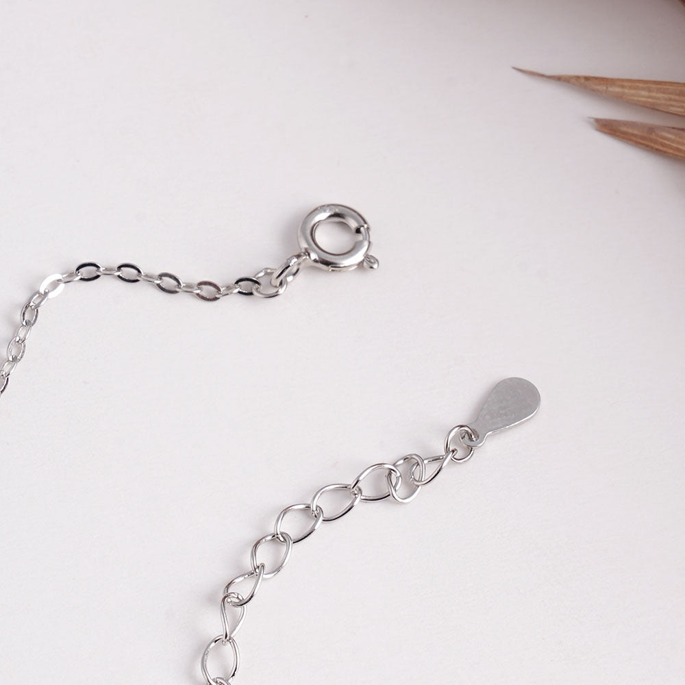 Silver Star Necklace with Pave Accents