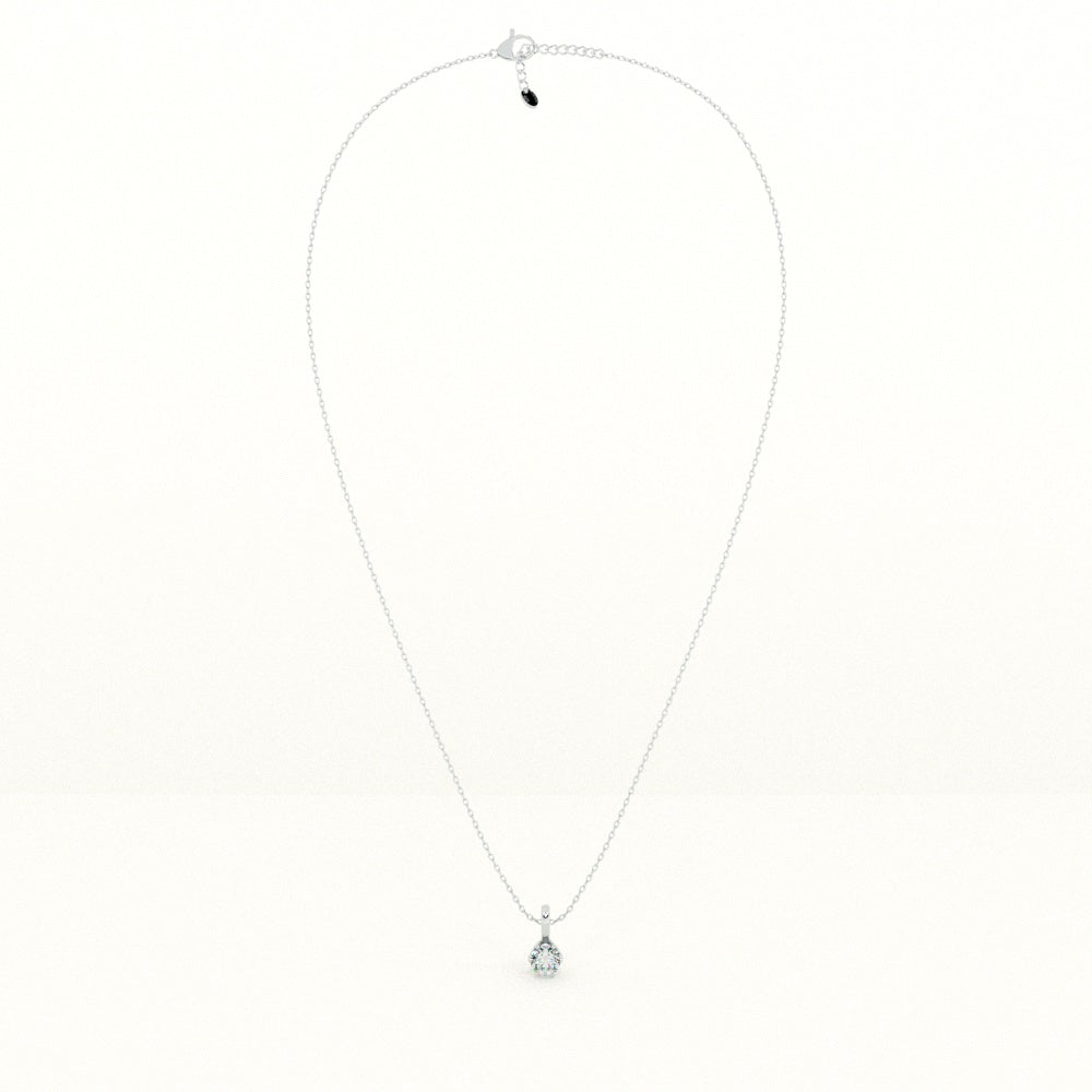 Hexa Halo Diamond 925 Sterling Silver Necklace