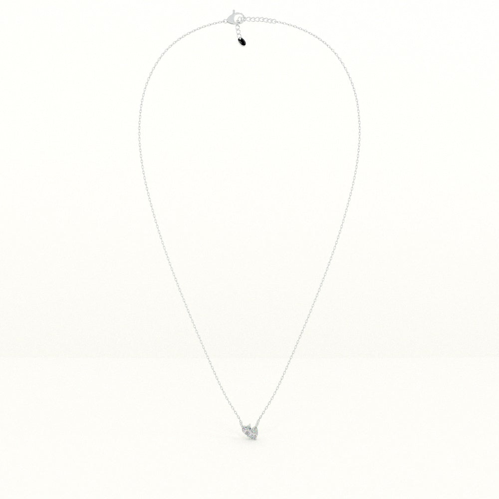 Twin Heart 925 Sterling Silver Necklace