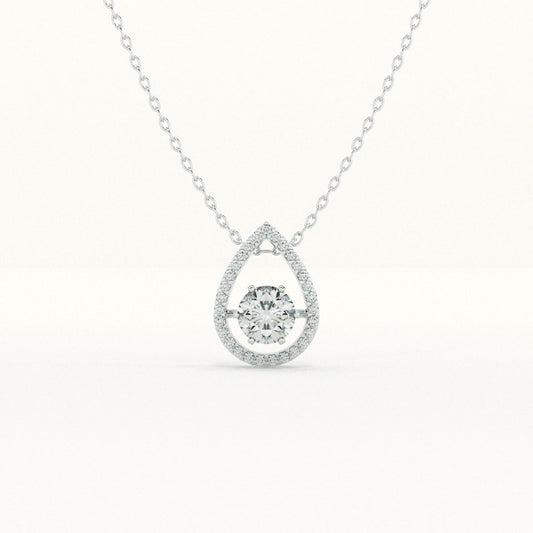 Diamond Dewdrop 925 Pendant Necklace