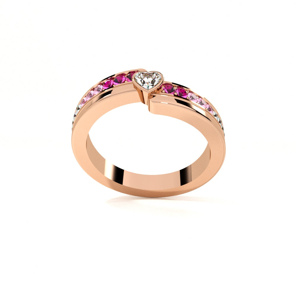 Petal glow Rose Gold 925 Silver Ring