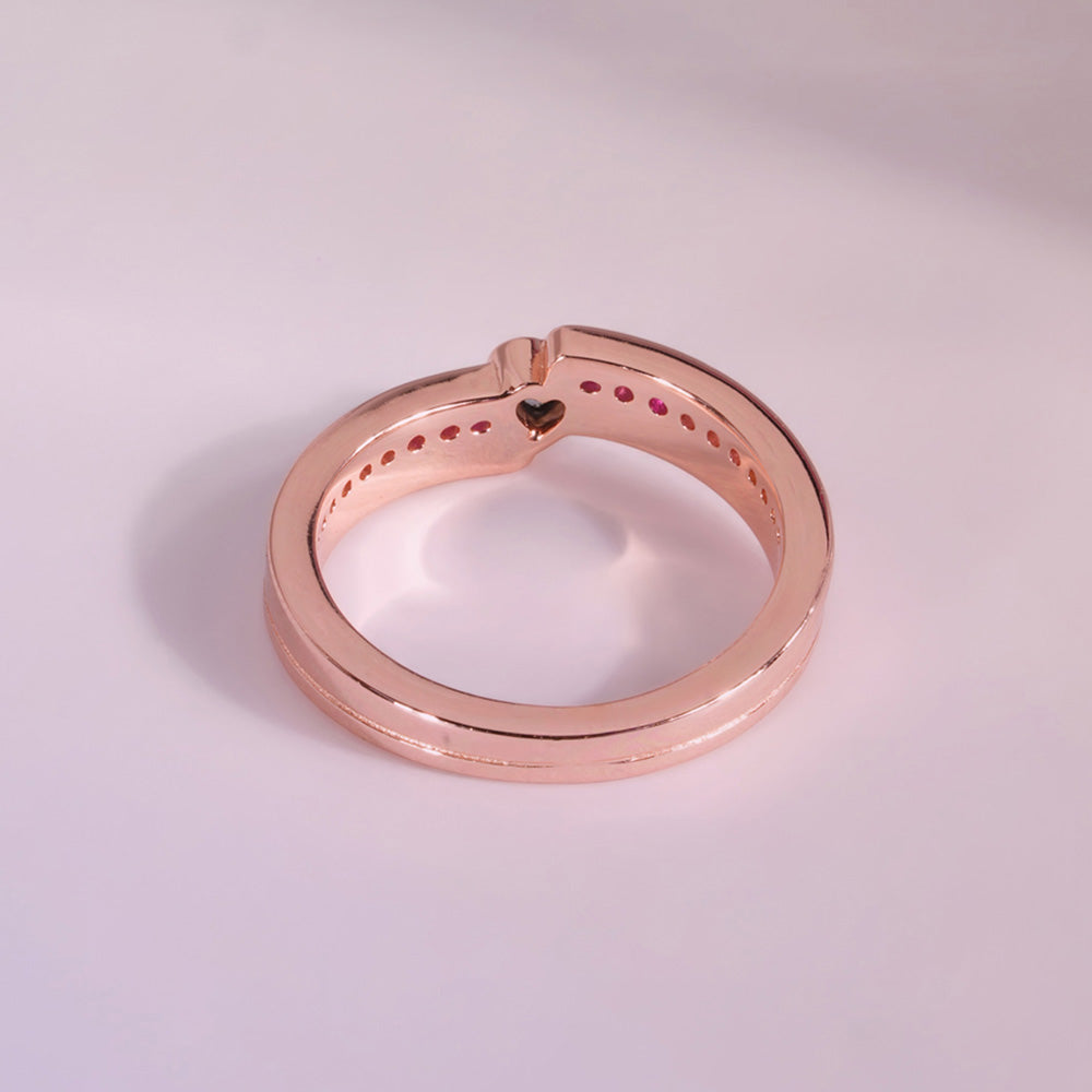Petal glow Rose Gold 925 Silver Ring