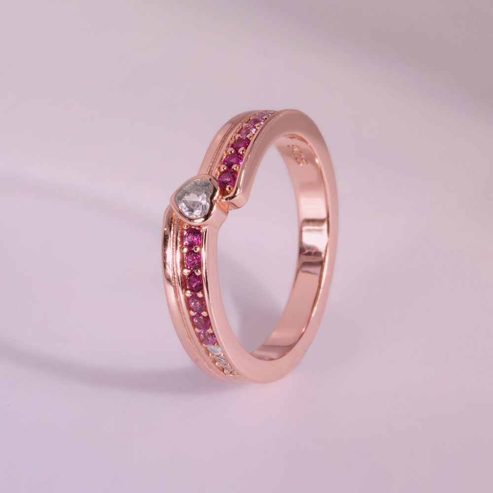 Petal glow Rose Gold 925 Silver Ring