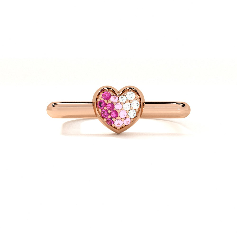 Pink Mirage Rose Gold 925 Sterling Silver Ring