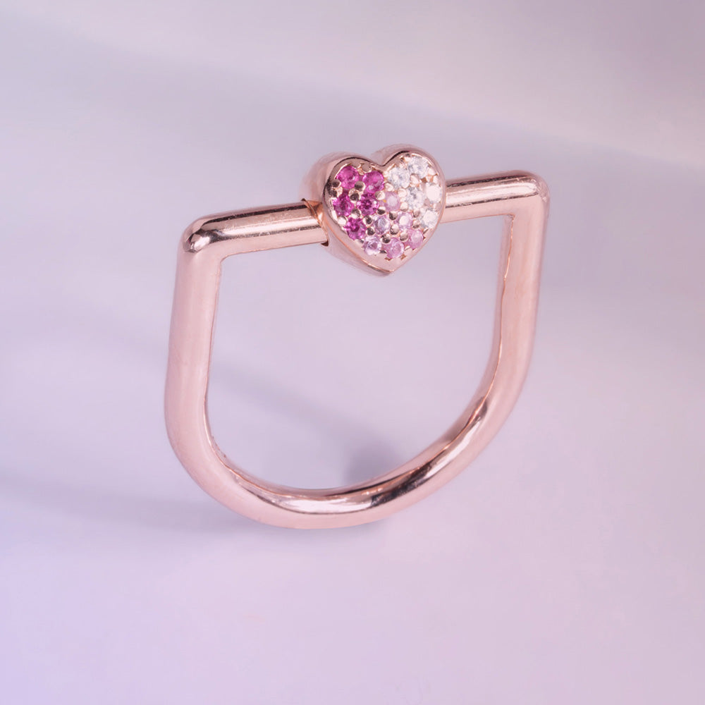 Pink Mirage Rose Gold 925 Sterling Silver Ring