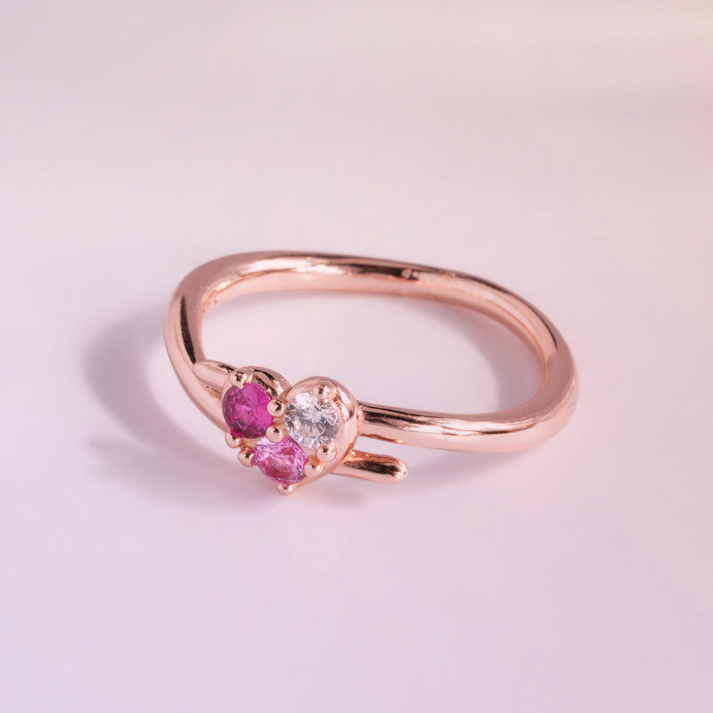 Rose light Rose Gold 925 Silver Ring