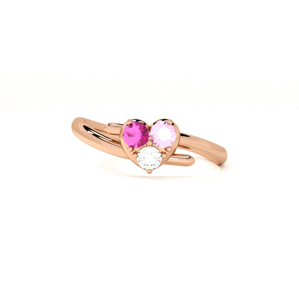 Rose light Rose Gold 925 Silver Ring