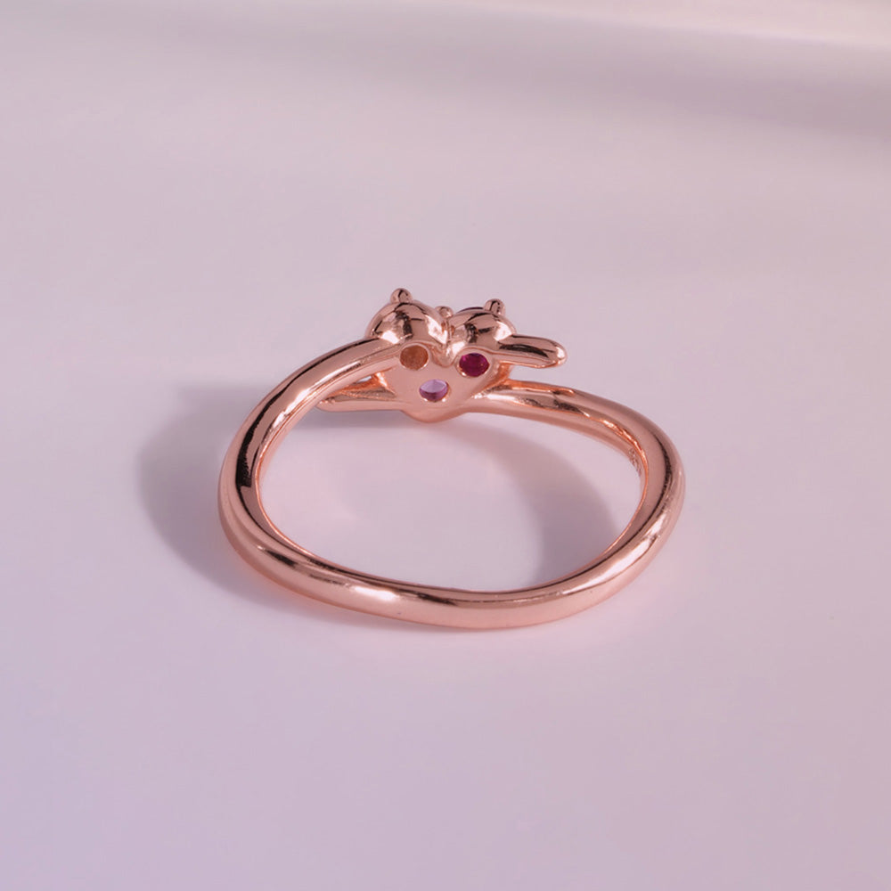 Rose light Rose Gold 925 Silver Ring