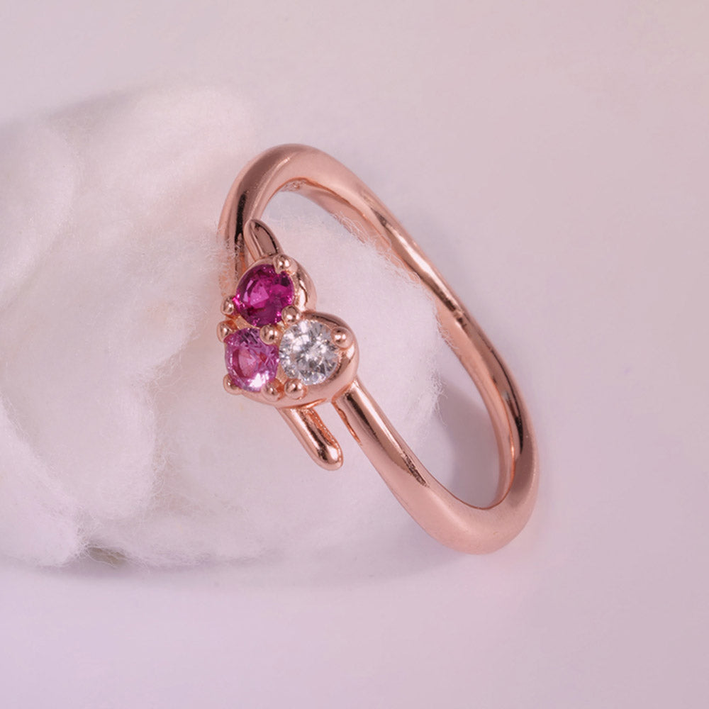 Rose light Rose Gold 925 Silver Ring