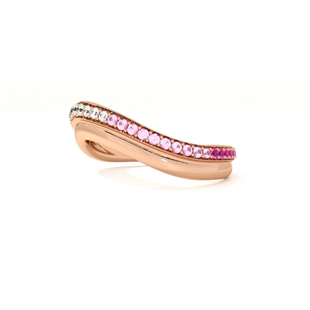 Petal Veil Rose Gold 925 Silver Ring