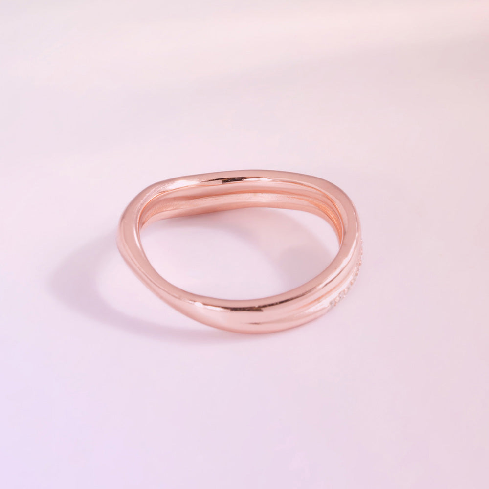 Petal Veil Rose Gold 925 Silver Ring