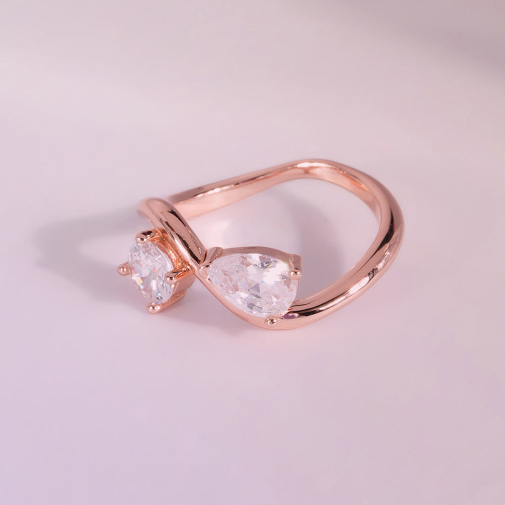 You and me Rose Gold 925 Silver Ring