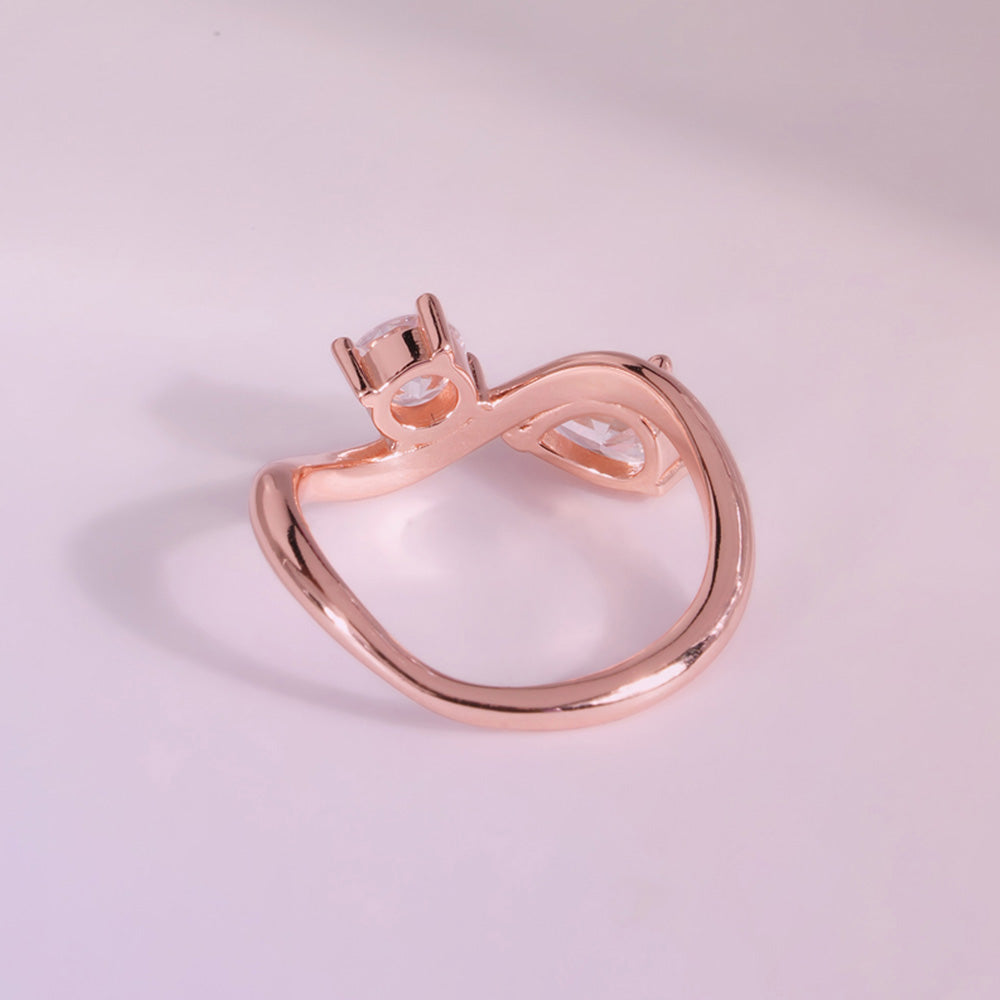 You and me Rose Gold 925 Silver Ring