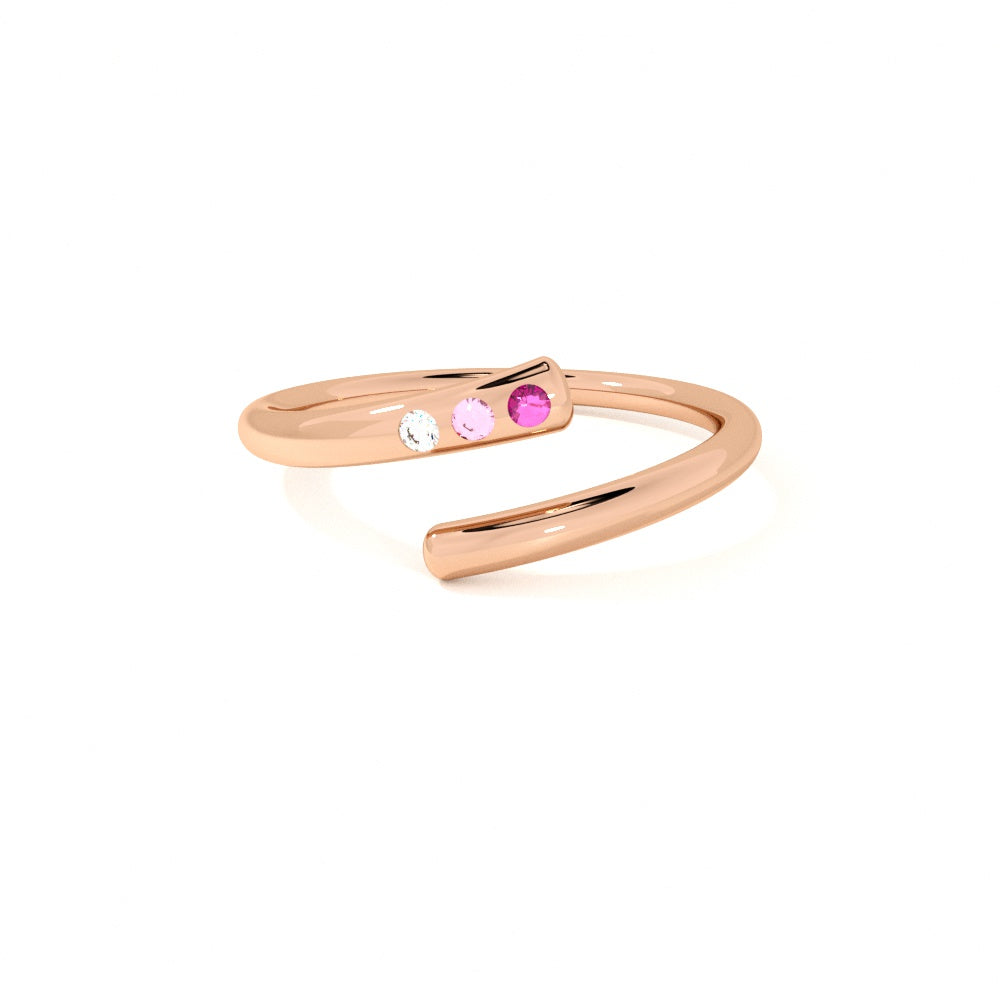 Rosy Drift Rose Gold 925 Sterling Silver Ring