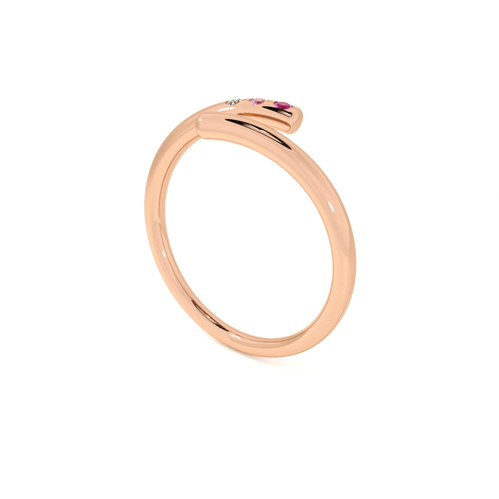 Rosy Drift Rose Gold 925 Sterling Silver Ring