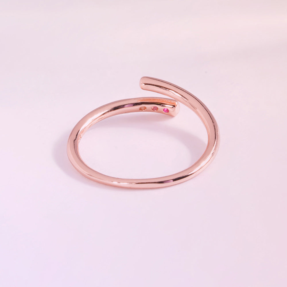Rosy Drift Rose Gold 925 Sterling Silver Ring