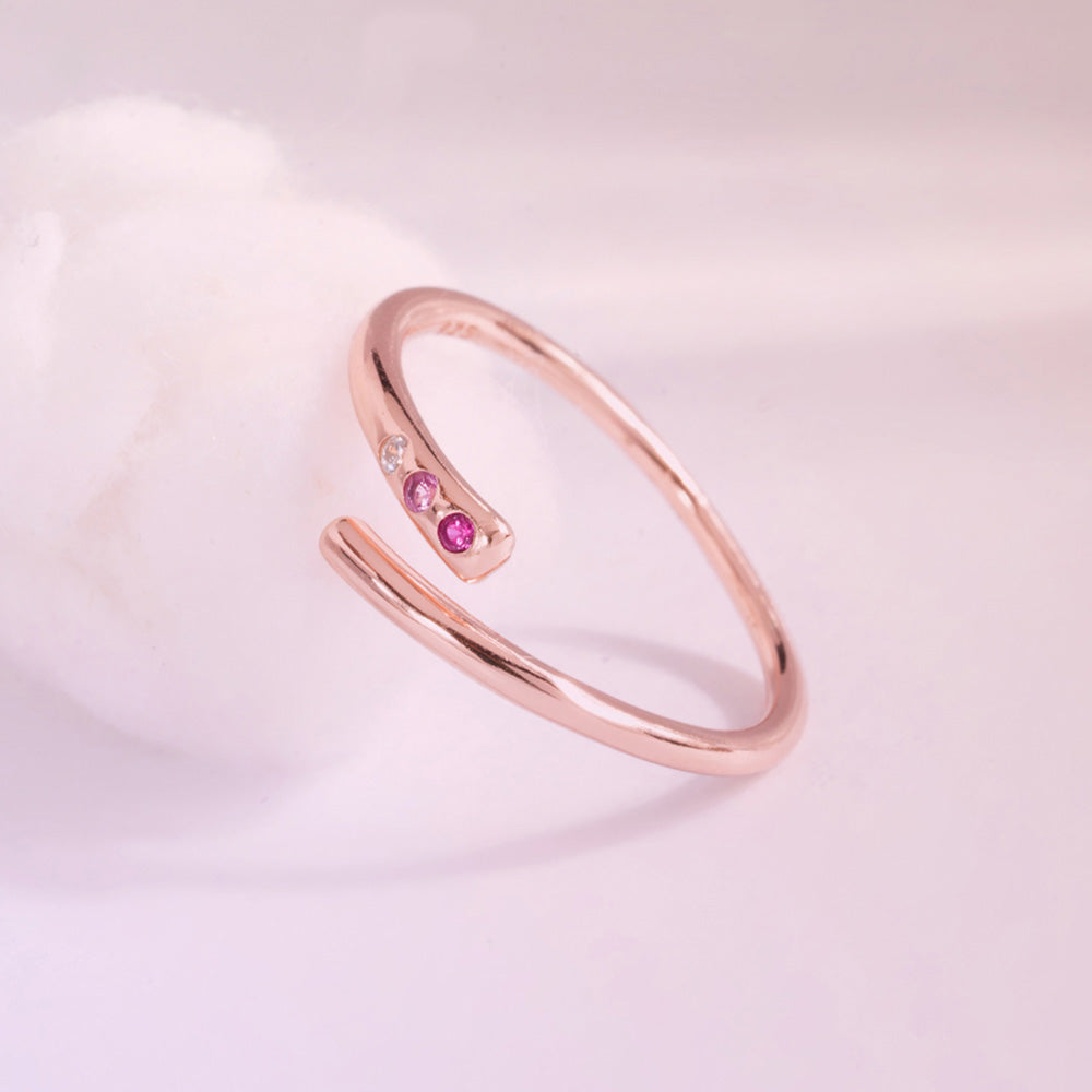 Rosy Drift Rose Gold 925 Sterling Silver Ring