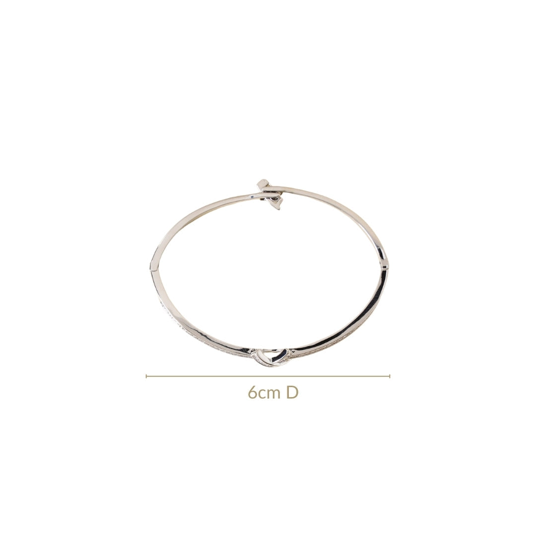 Sacred Sparkle Cross Bracelet Silver