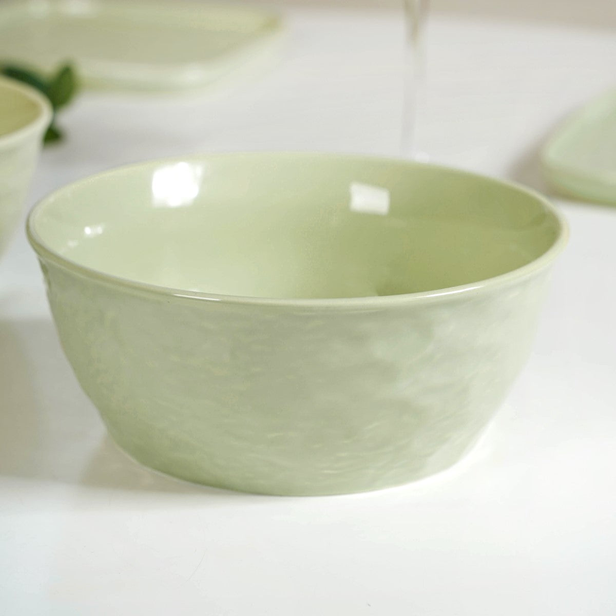 Pebble Textured Serving Bowl Sage Green Set Of 2 1900ml