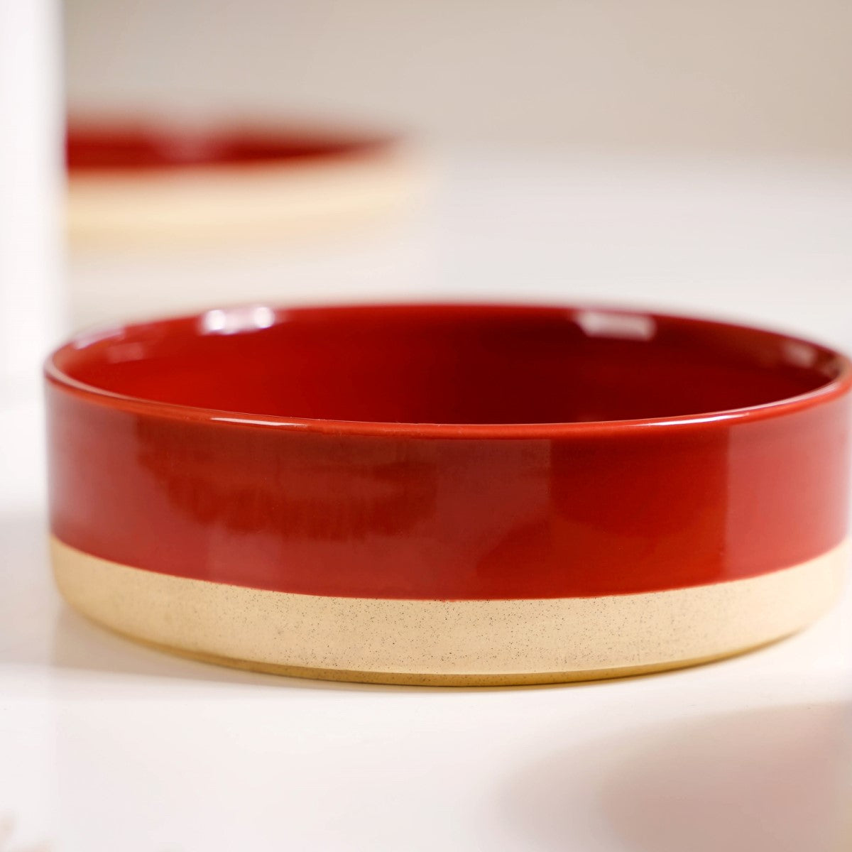 Serving Bowls Amber Clay Set Of 2 Small 500ml