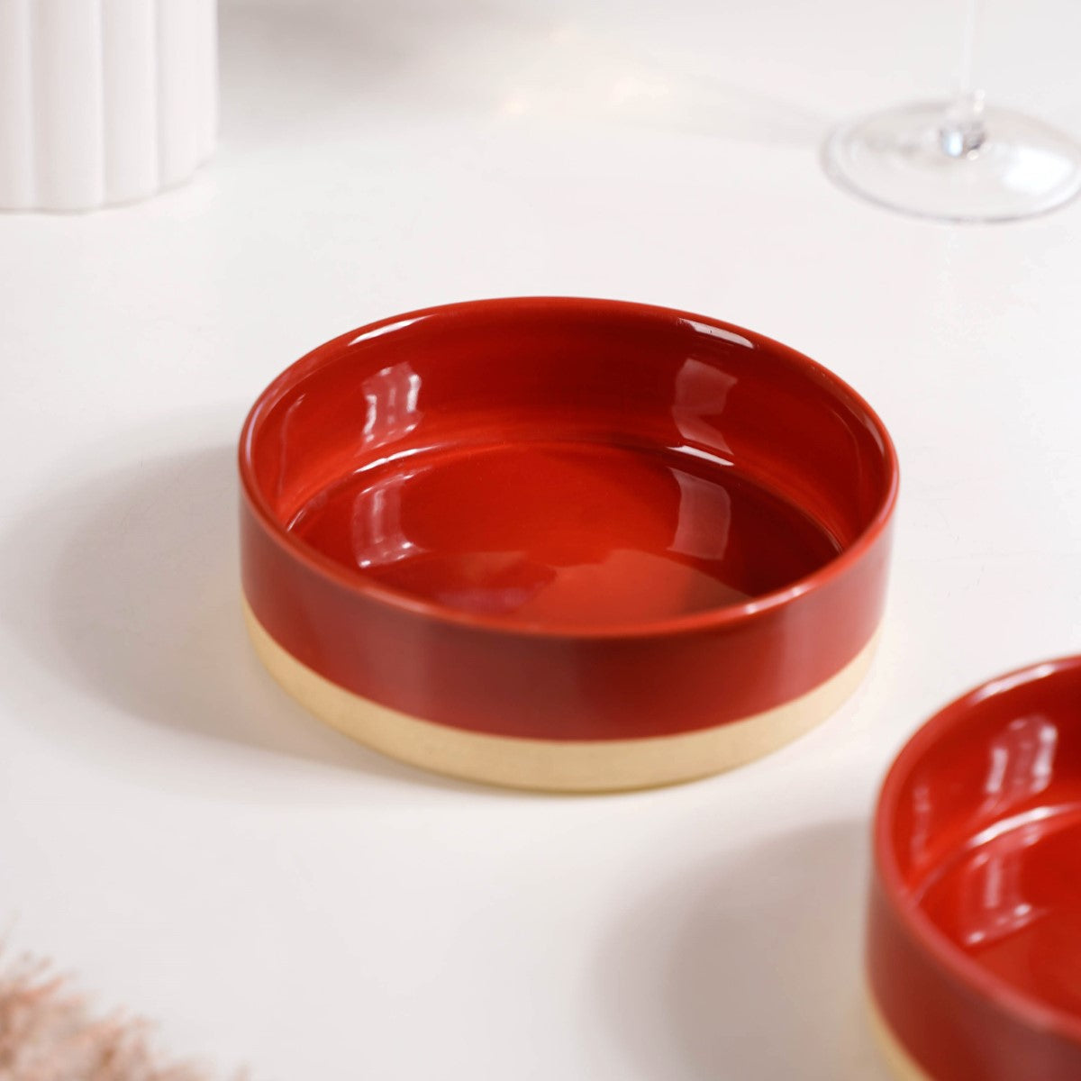 Serving Bowls Amber Clay Set Of 2 Small 500ml