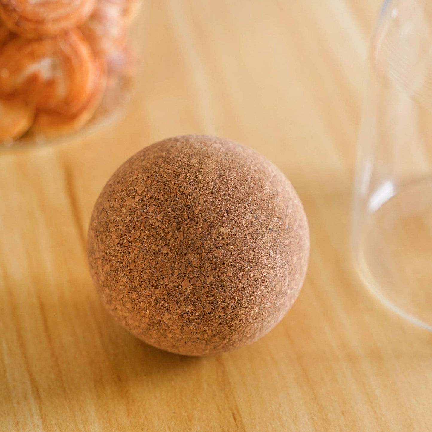 Set Of 2 Cork Ball Glass Jars 750ml