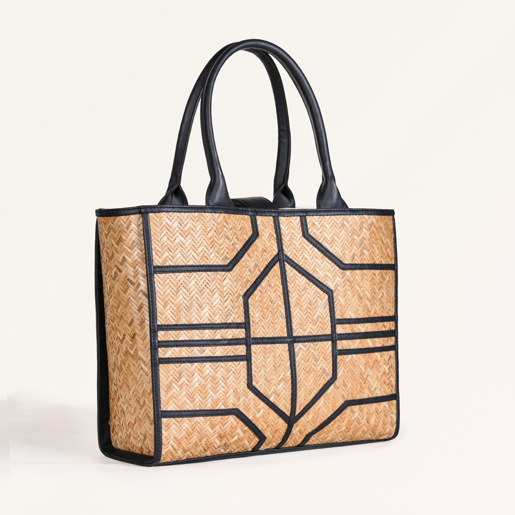 BreezeBag Handwoven Carryall Tote Black