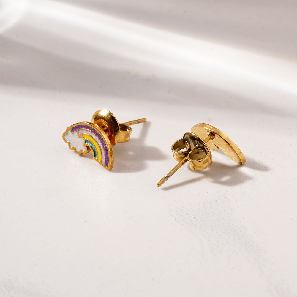 Rainbow Stud Earrings