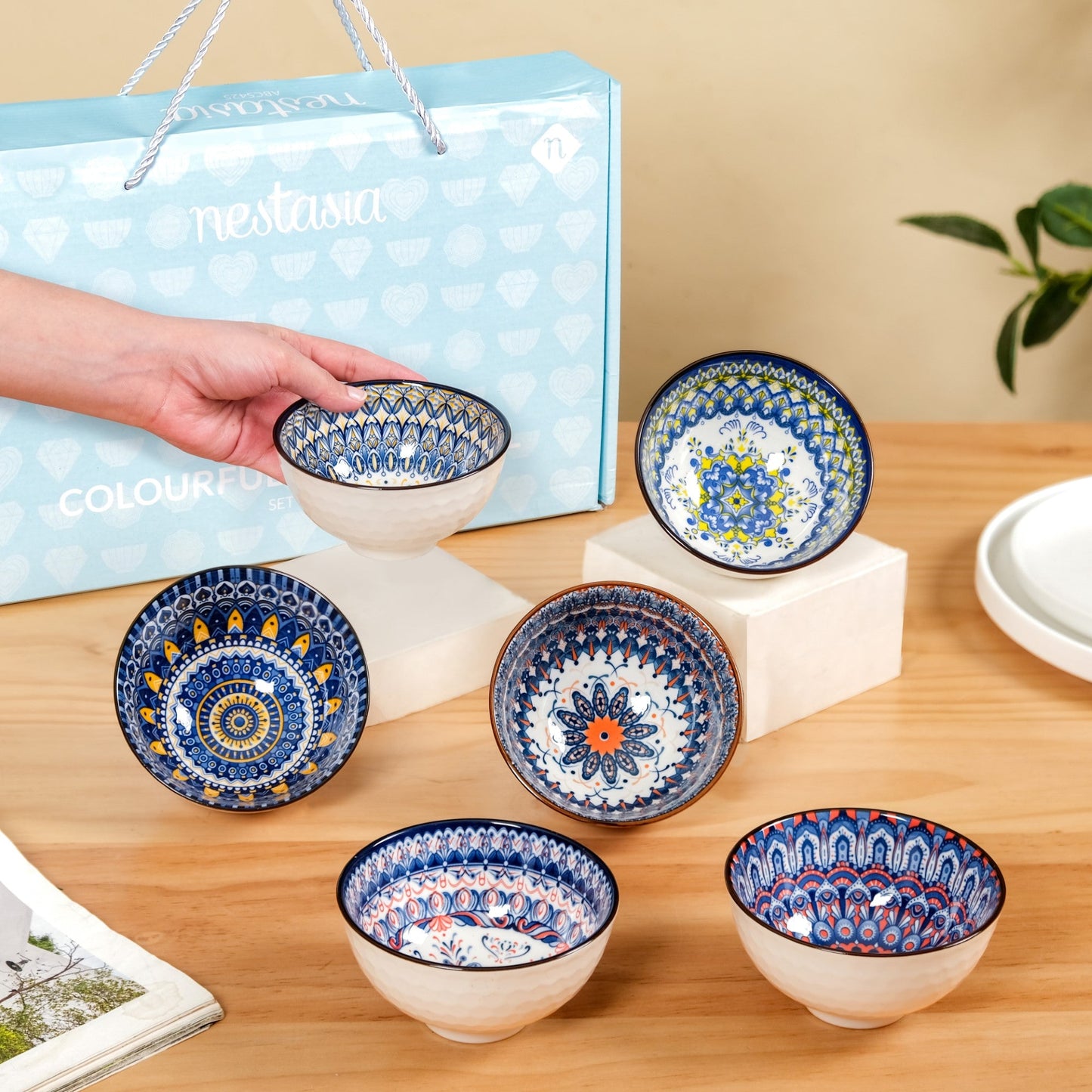 Aoki Ceramic Soup Bowl Set Of 6 300ml