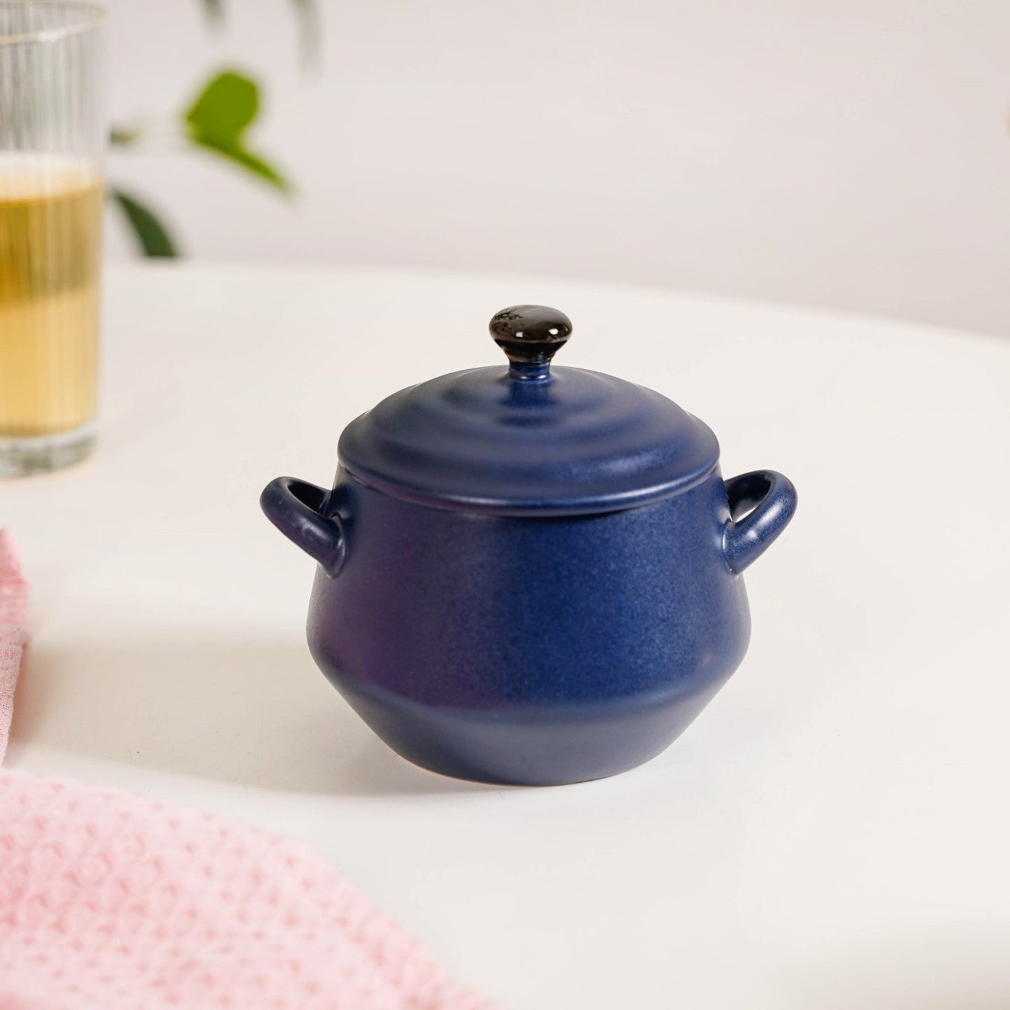 Set Of 2 Amara Ceramic Ramen Bowl Navy 450ml