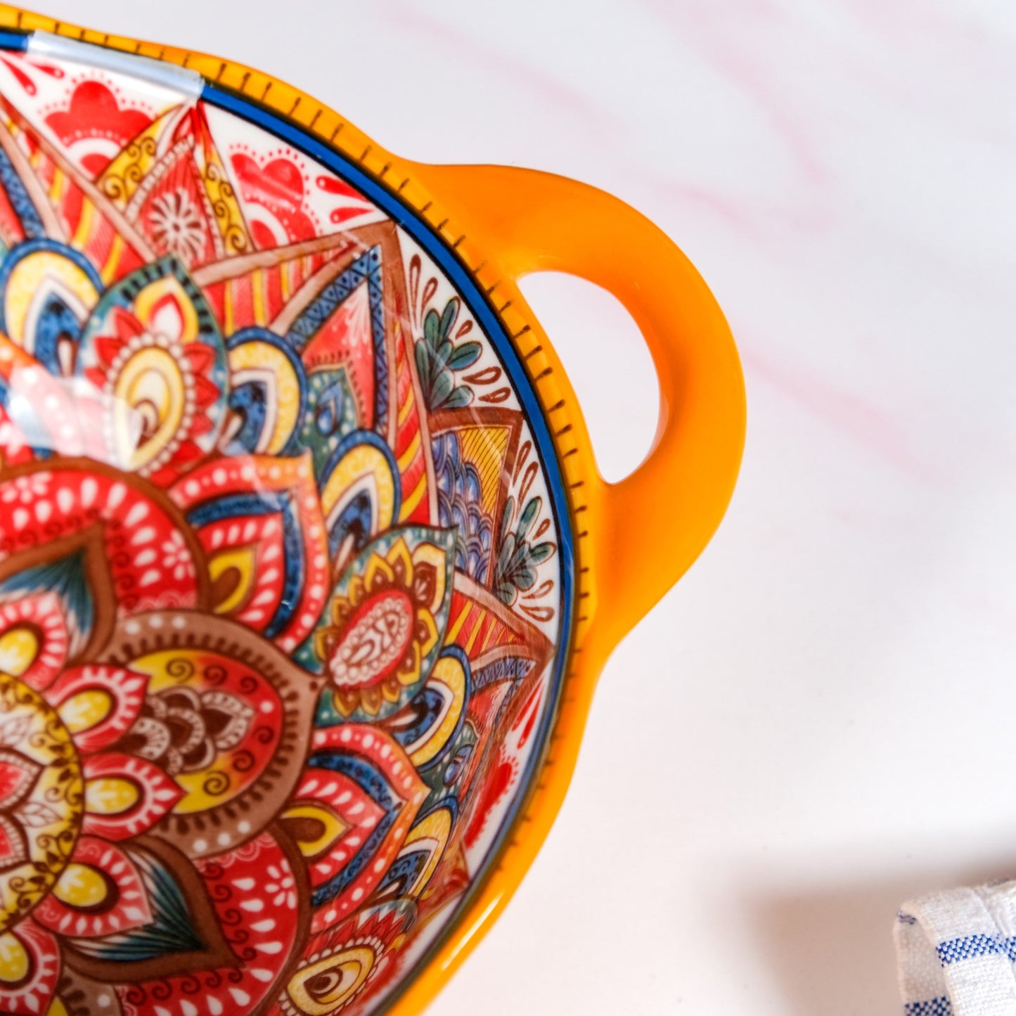 Mandala Melange Ceramic Serving Bowl Orange 1500ml