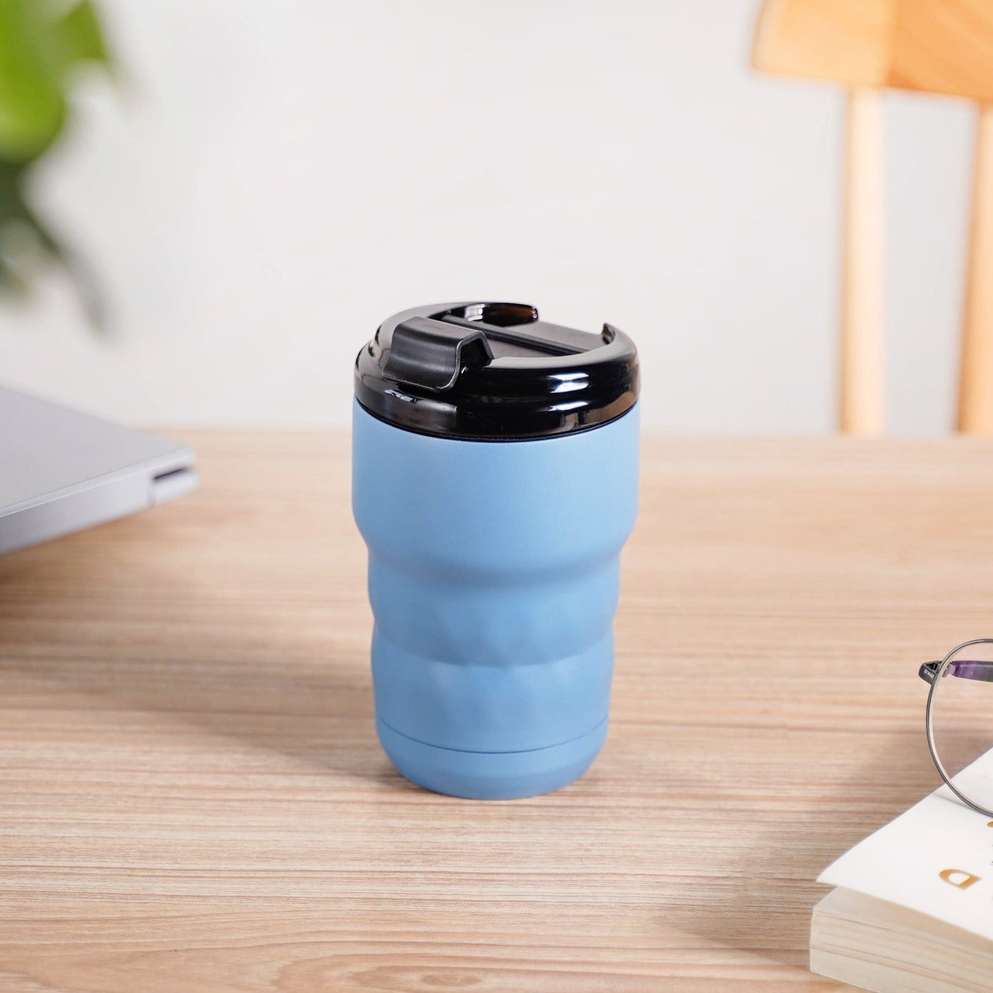 Brewster Easy Sip Copper Insulated Travel Mug Azure Blue 350ml