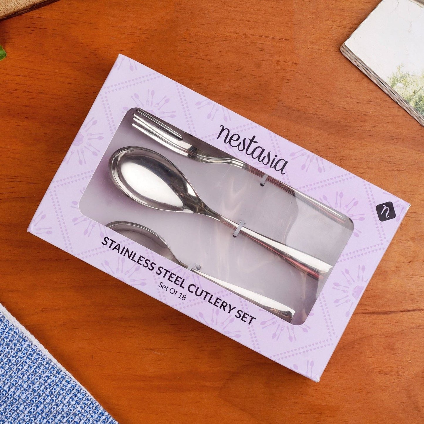 Modern Quenelle Stainless Steel Cutlery Set Of 18