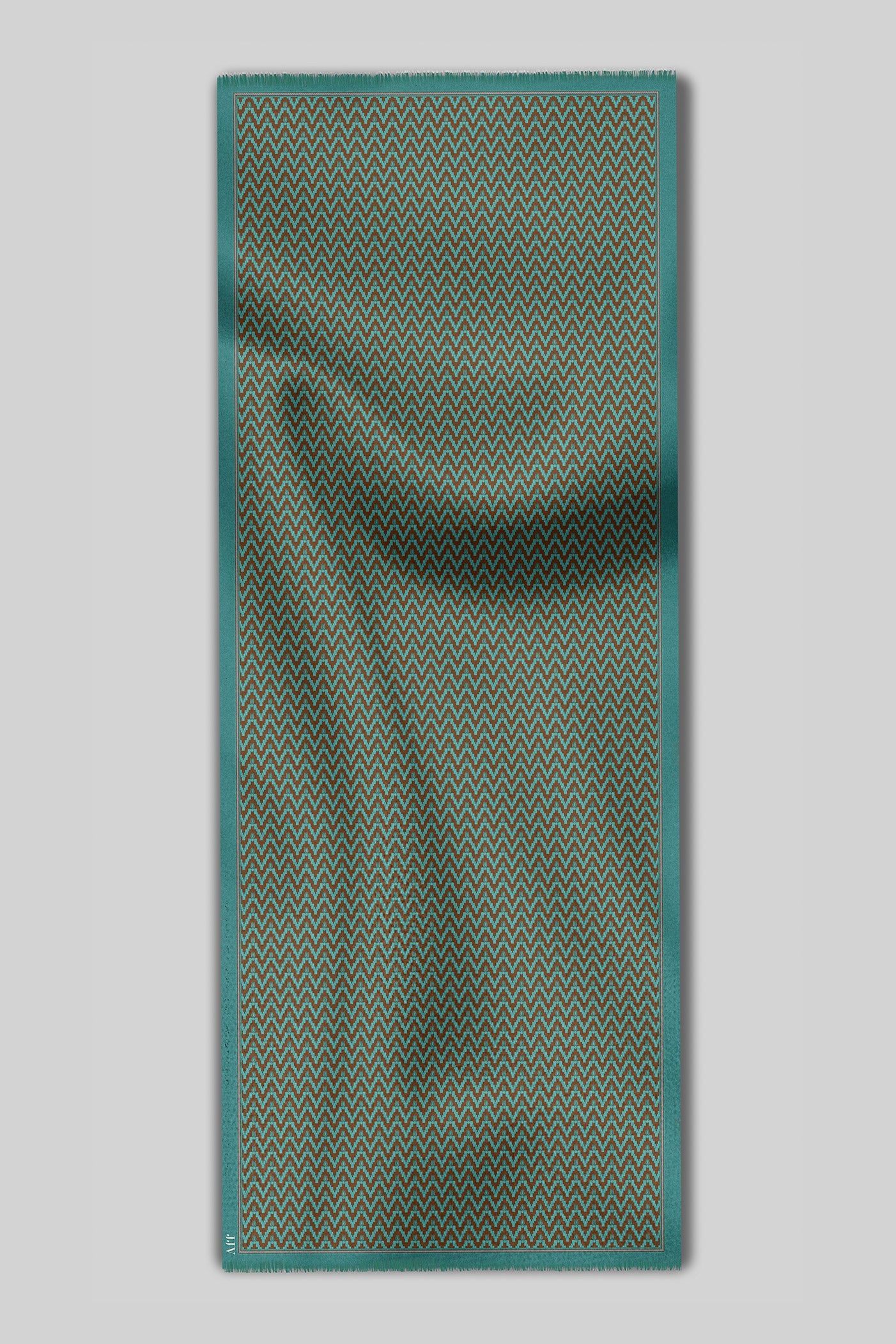 Turquoise Blue Printed Scarf