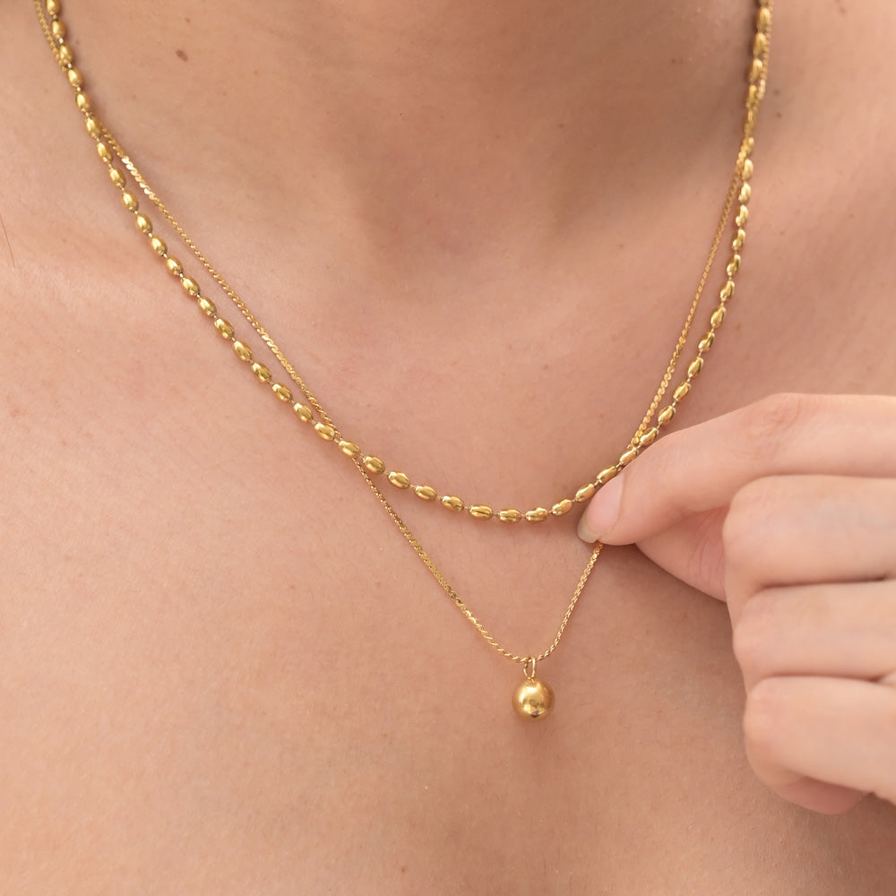 Two-Layered Bead Necklace