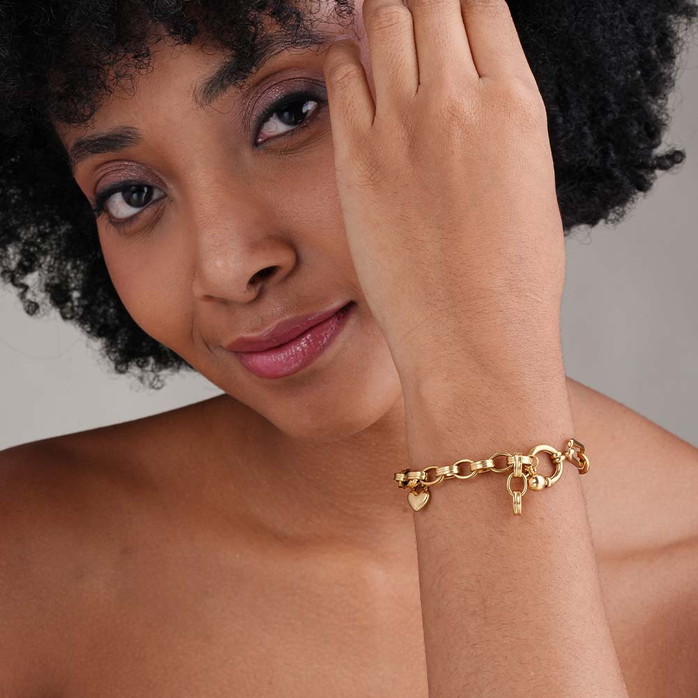 Golden Key Charm Bracelet