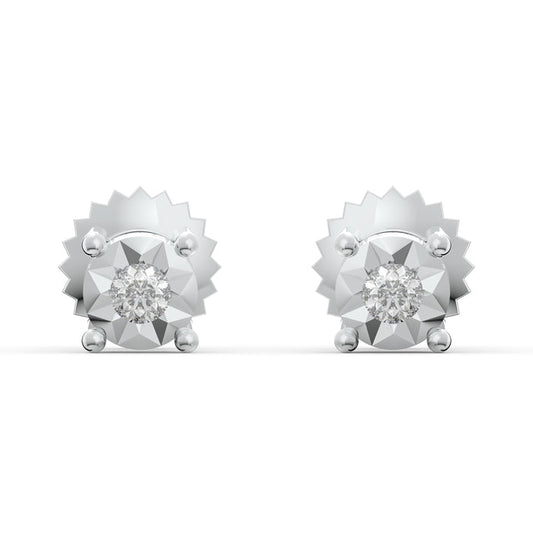 Divine Sparkle 925 Sterling Silver Lab Grown Diamond Earrings