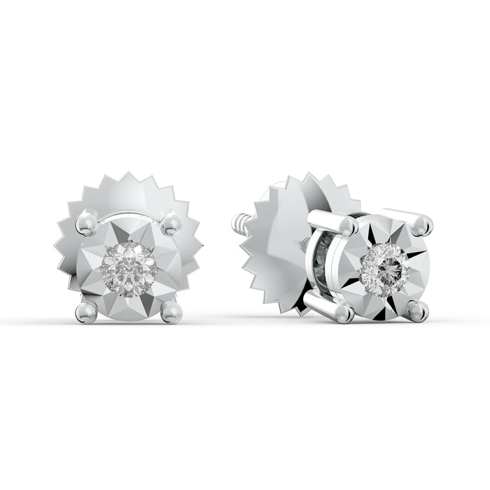 Divine Sparkle 925 Sterling Silver Lab Grown Diamond Earrings