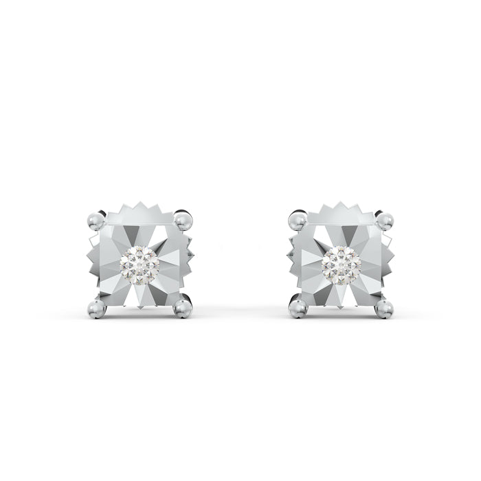Timeless Solitaire 925 Sterling Silver Lab Grown Diamond Stud Earrings
