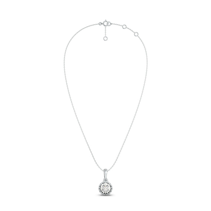 Aurora Bloom 925 Sterling Silver Lab Grown Diamond Pendant