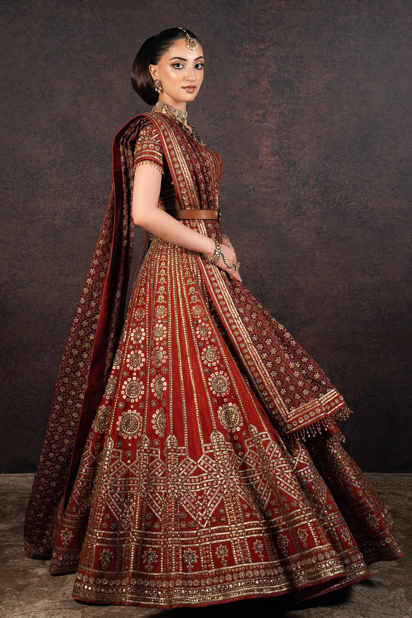 Warm Rust Lehenga Set | MURAQQA