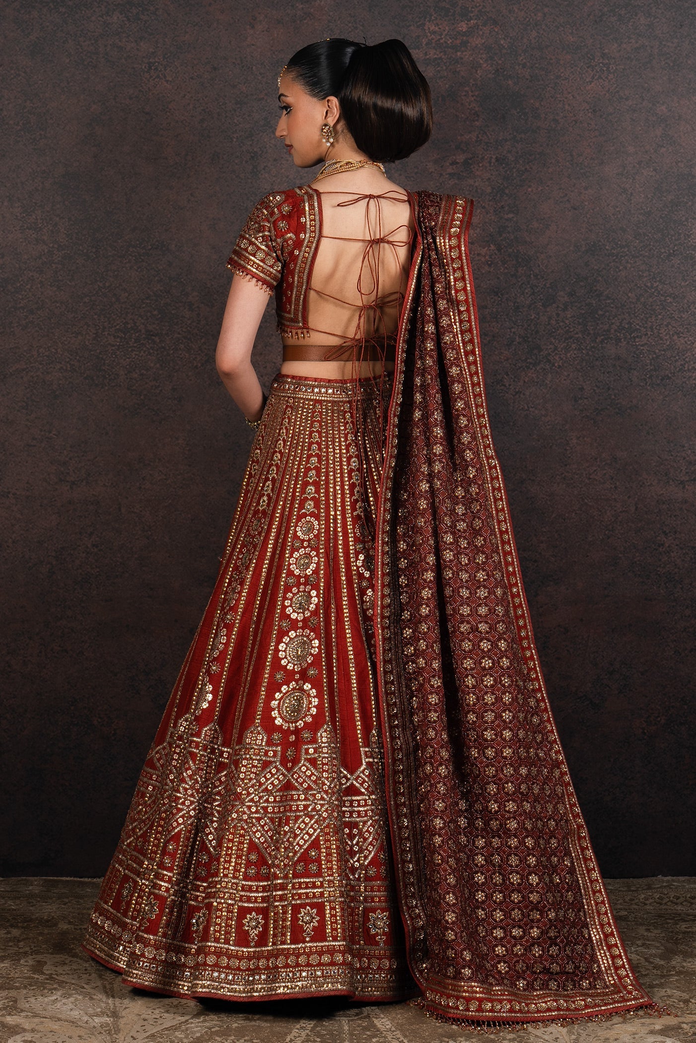Warm Rust Lehenga Set | MURAQQA
