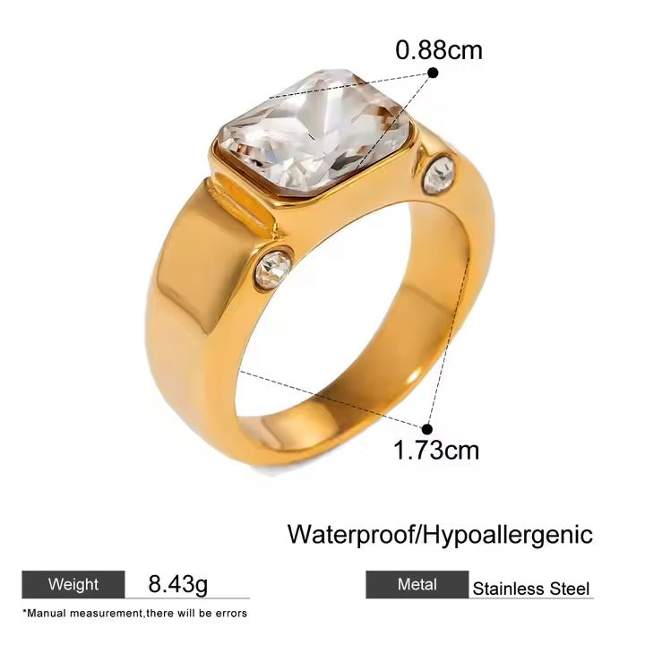 Trendy Eternity Gold Ring