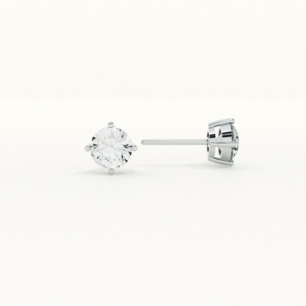 1.02 Carat 9KT Gold Lab Grown Diamond Solitaire Earrings