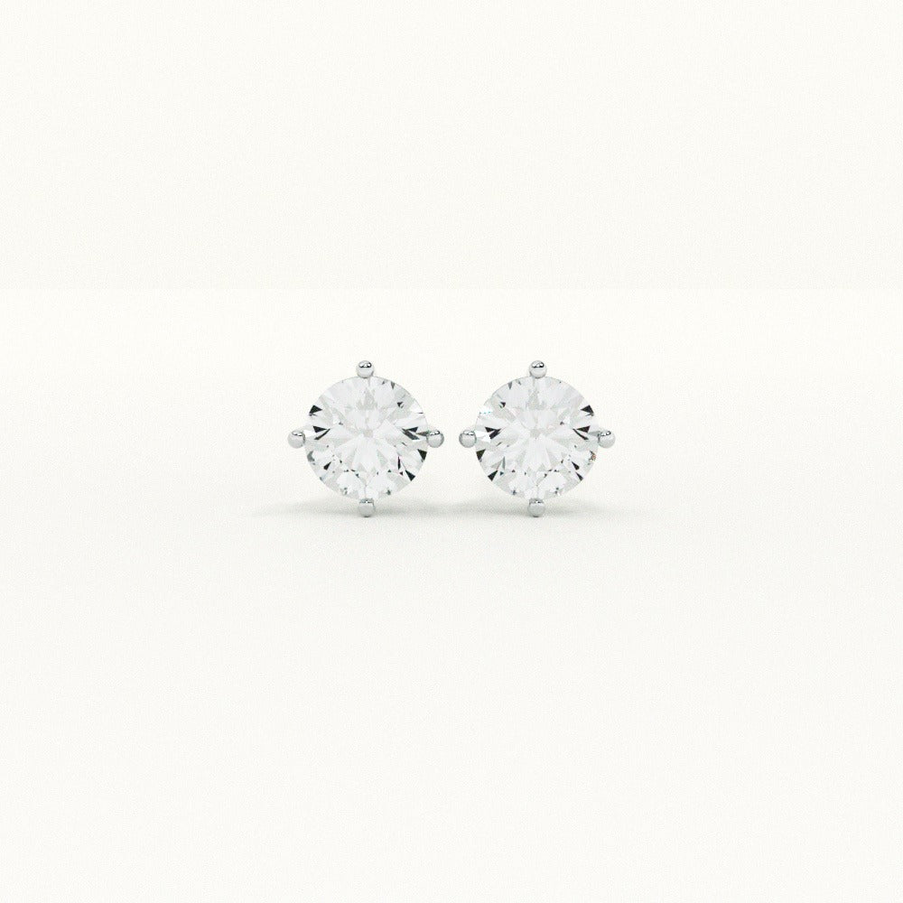 1.02 Carat 9KT Gold Lab Grown Diamond Solitaire Earrings