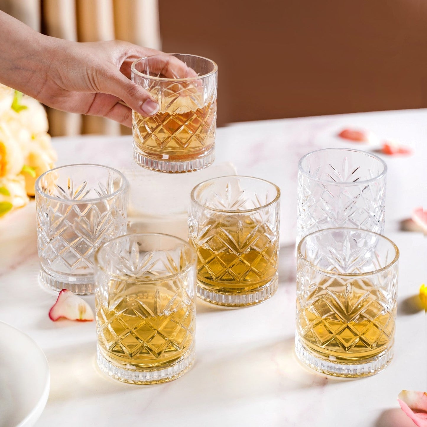 Luxe Whiskey Glass Set Of 6 220ml
