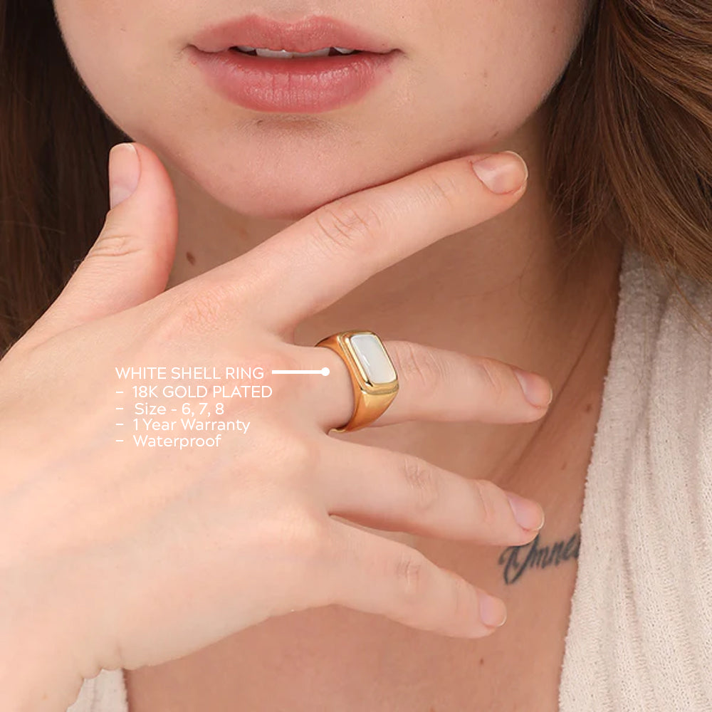 White Shell Ring